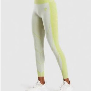 HYPER AMPLIFY LEGGINGS- light grey marl/lime